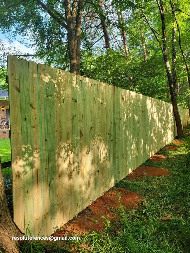 Fence installed by Resolute Fences